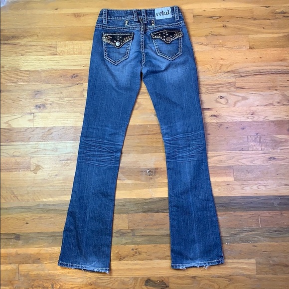 REKD- YIU REKD ME DISTRESSED STRAIGHT JEANS - Picture 4 of 12